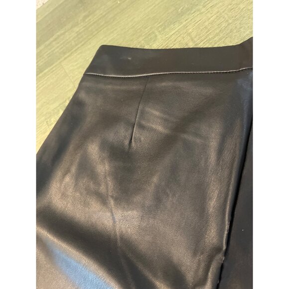 Ann Taylor Petite Black Faux Leather Skinny Pants 6P - Picture 7 of 8
